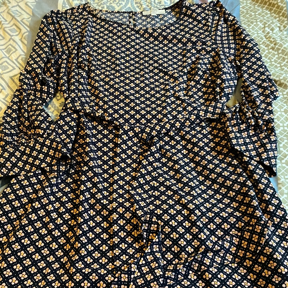 Loft Plus size 20 dress with tie belt